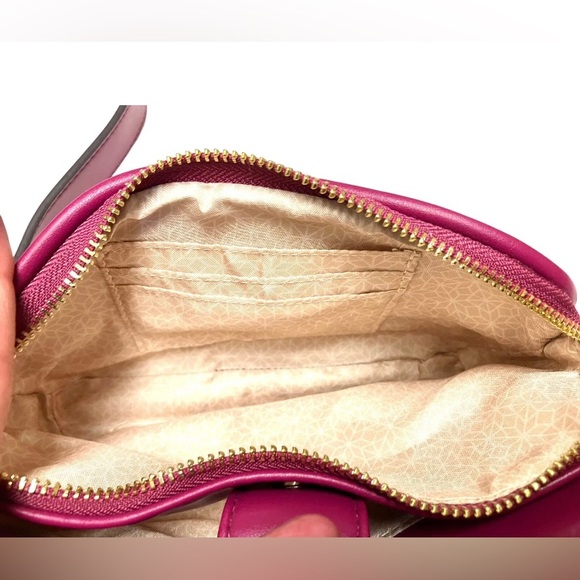 Pink Purse Crossbody Bag Purple Fuchsia 8"x4"x3" Shoulderbag - Picture 7 of 9